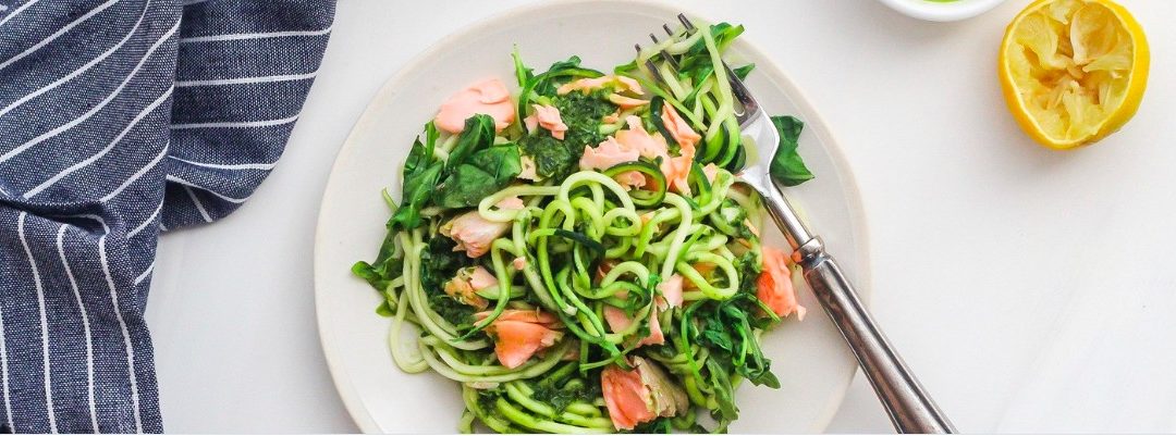 Zucchini Noodles with Salmon