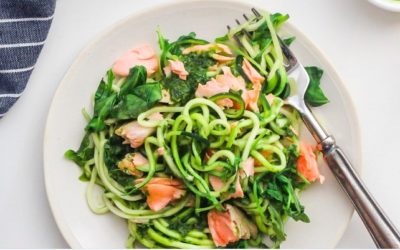 Zucchini Noodles with Salmon
